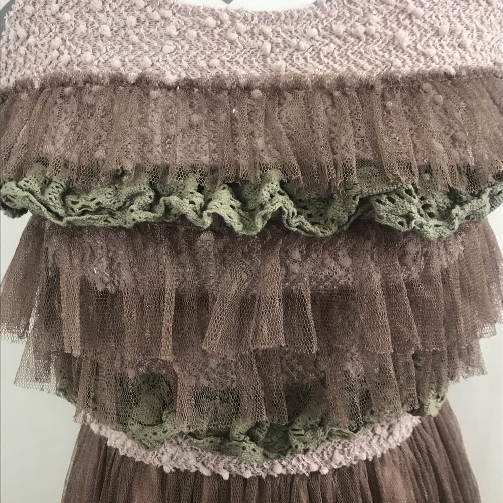 Anthropologie A'reve Romantic Tiered Tulle Midi Dress - Size S - Picture 4 of 12